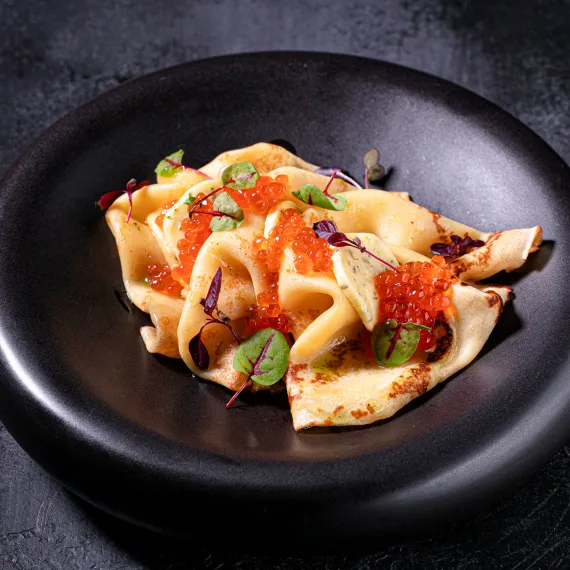 Блины с красной икрой