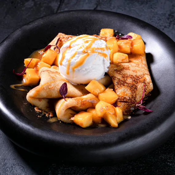 Блинчики с мисо-карамелью