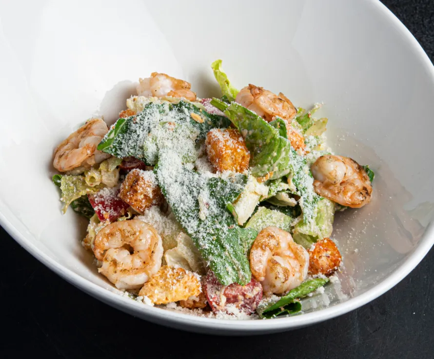 Caeser with grilled shrimp